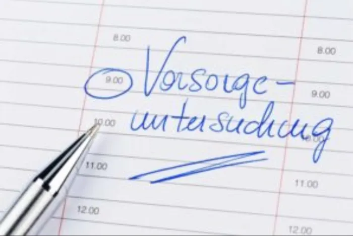 Notizblock mit dem Schriftzug Vorsorgeuntersuchung